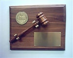 Plaque with Gavel