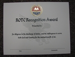 ROTC Certificate