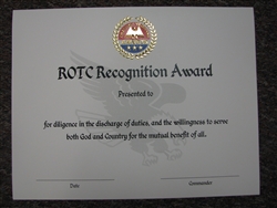 ROTC Certificate