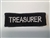 Treasurer 3"x3/4" White on Black