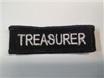 Treasurer 3"x3/4" White on Black