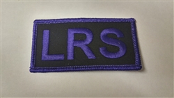 LRS Purple on Black 1 1/2" x 3"