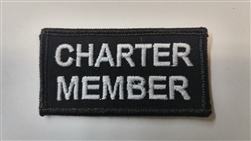 Charter Member White on Black 3"x 1 1/2"