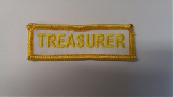 Treasurer Patch Gold on White 3"x3/4"