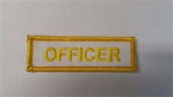 Officer Patch Gold on White 3"x3/4"