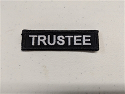 Trustee 3" x 1" Chapters Patch White on Black