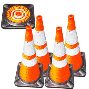 28" Lighted Collapsible Traffic Cone - First Responder