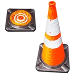 28" Lighted Collapsible Traffic Cone - First Responder