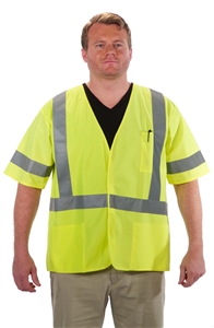 Class 3 Lime Safety Vest with Sleeves