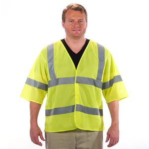 Class 3 Lime Safety Vest with Sleeves