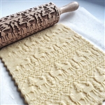 Christmas Embossed Wooden Rolling Pin