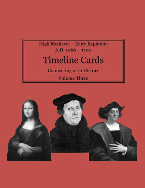 Timeline Card for Connecting with History Volume 3, Early Medieval and New Testament