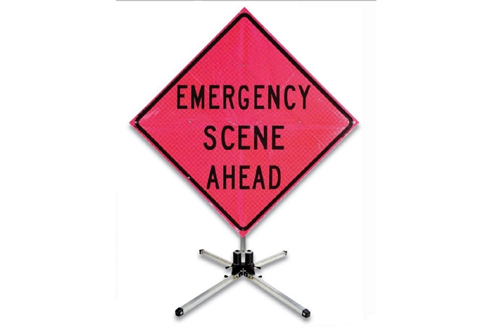 MDI EMERGENCY SCENE AHEAD SIGN - 36"