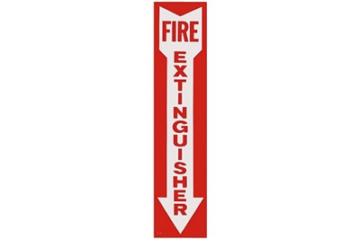 FIRE EXTINGUISHER ARROW SIGN - 4" X 18"
