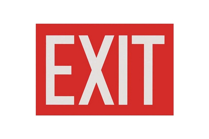 EXIT RED SIGN - 12" X 8"