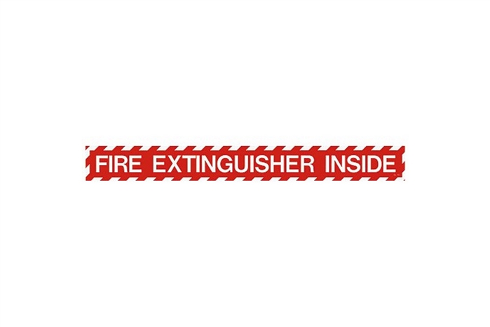 FIRE EXTINGUISHER INSIDE SIGN - 18" X 2"