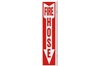 FIRE HOSE ARROW 90 ANGLE SIGN - 4" X 18"