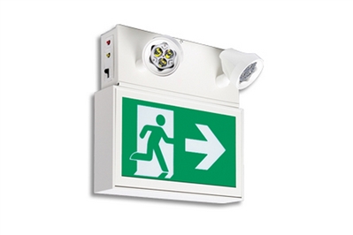 READY-LITE RAC SERIES EXTRUDED ALUMINUM PICTOGRAM EXIT COMBO UNIT