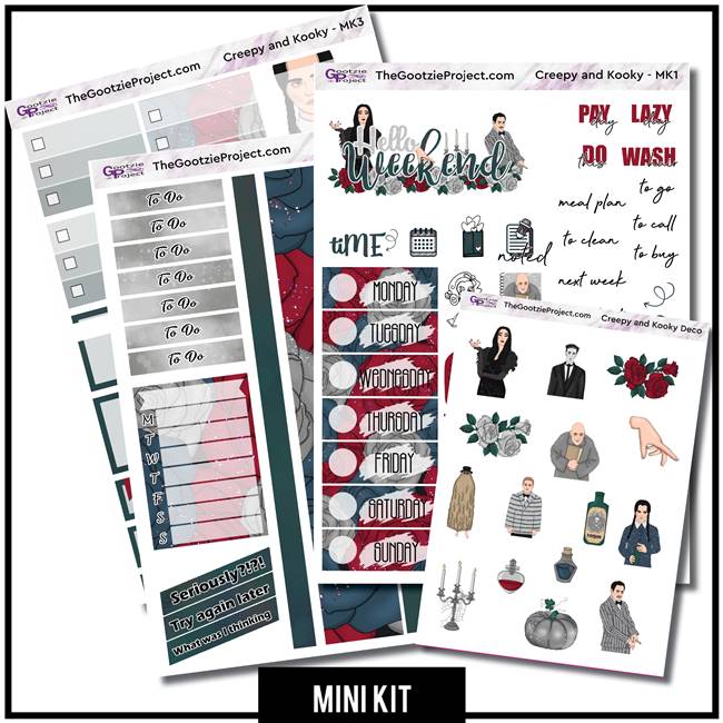 Creepy and Kooky 3 Page Mini Kit