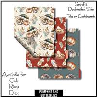 Pumpkins And Butterflies Tabs or Dashboards 3 Side Set B