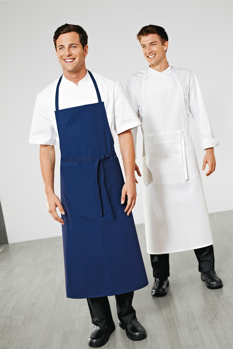 White Travel Chef Apron with Pocket