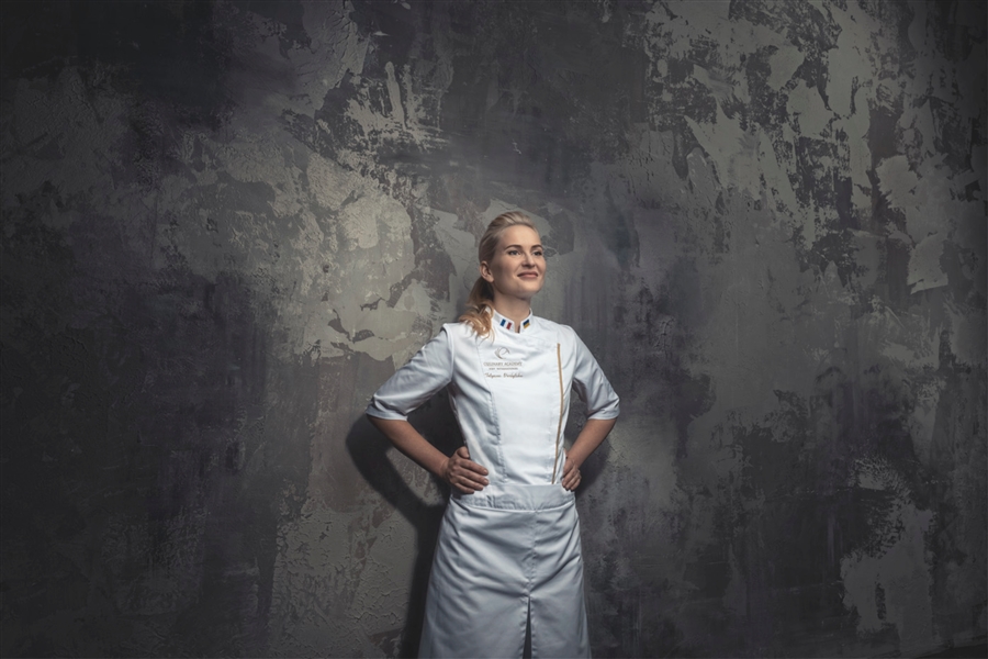 Sienne classic women fitted Chef jacket white