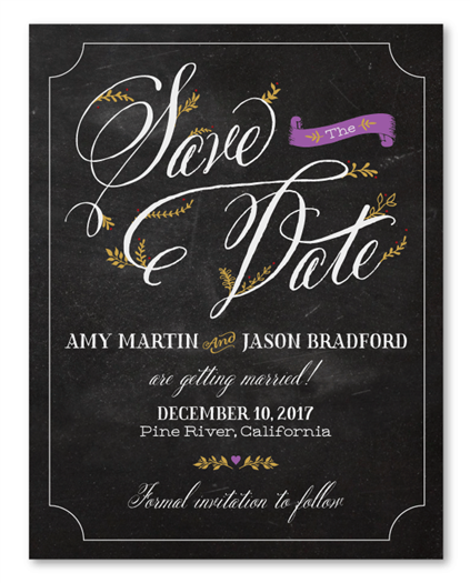 Chalk Wedding Save the Date | Adornment