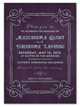 Chalk Wedding Invitations - Antique Book