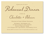 Green Rehearsal Dinner Invitations ~ Antique Script (seeded)