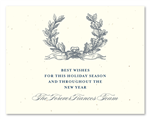 Christmas Business Cards | Antique Wreath by Green Business Print