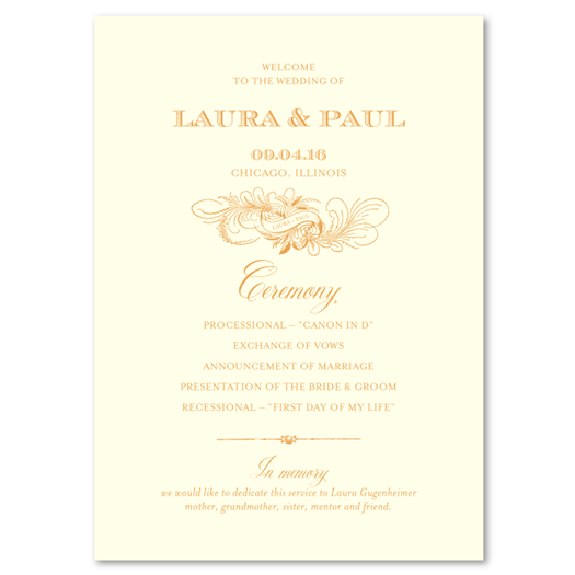 Elegant Wedding Programs | Aphrodite by ForeverFiances