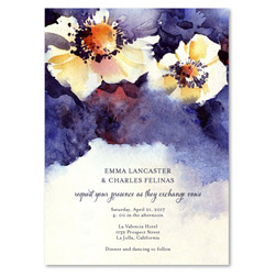 Floral Wedding Invitations | Deep Blooms