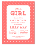 Plantable Baby Shower Invitations ~ Baby Girl Dots