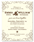 Wine Country Wedding Invitations with handwritten fonts - Elegant Back-Country