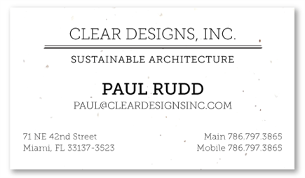 Seeded Paper Business Cards | Classical