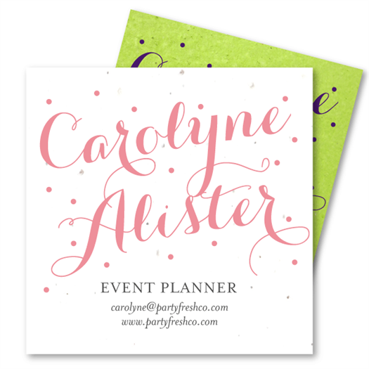 Fancy Script Business Cards | Festive