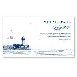 Seeded Paper Business Cards | Lighthouse