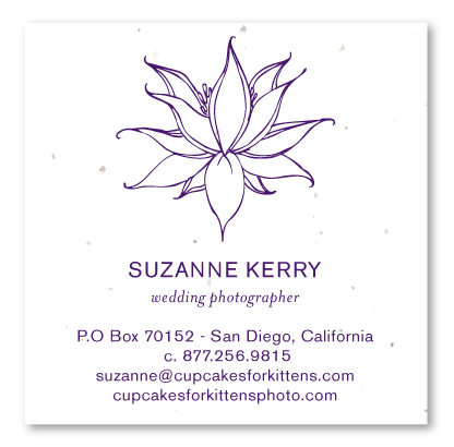 Floral Seeded Business Cards | Lotus Artistry