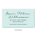 Seeded Paper Script Business Cards Tiffany Blue | Rosa Park