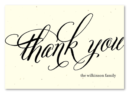 Plantable Paper Thank you cards on cream Seeded Paper | Beginnings