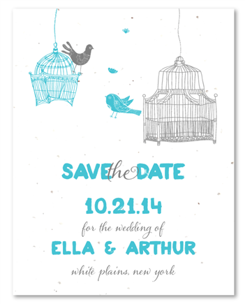 Plantable Save the Date Cards ~ Birds in Love
