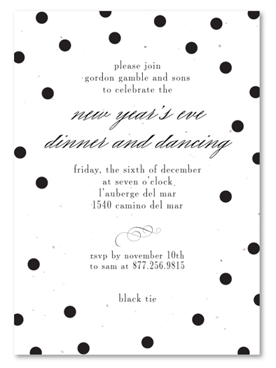 Corporate Holiday Invitations | Black Dots