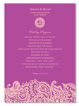 Indian Wedding Programs - Bombay