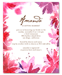 Watercolor Bridal Shower Invitations ~ Botanical Blooms