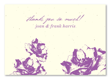 Seeded Paper Thank you cards | Bougie Flowers (Plum, Cream)