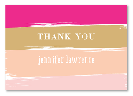 Bridal Pink Thank you cards by ForeverFiances Weddings