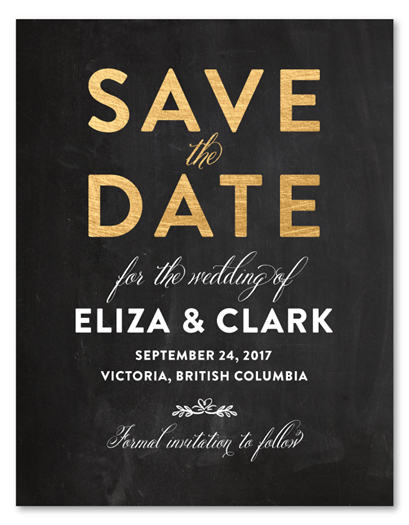 Chalkboard Save the Date | Bright and Bold (100% Recycled)