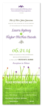 Colorado Wildflowers Wedding Invitations ~ Bright Meadow