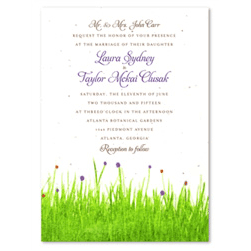 Green Wedding Invitations ~ Bright Meadow