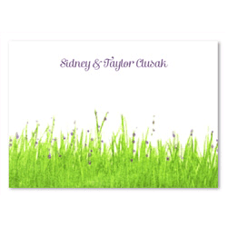 Bright Green Meadow Thank you cards by ForeverFiances Weddings